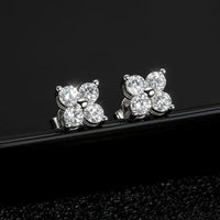 Elegant 0.8CT Moissanite Earrings with 18K White Gold Plating
