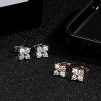 Diamond-Lab 4-Stone Earrings with Excellent Cut Moissanite