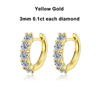 Bold yet refined, these half-hoop earrings are lined with brilliant Moissanite stones for all-day shine. - Diamond-Lab