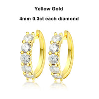 Bold yet refined, these half-hoop earrings are lined with brilliant Moissanite stones for all-day shine. - Diamond-Lab