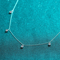 multi stone moissanite necklace 925 sterling silver