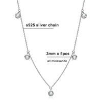 round cut multi stone moissanite jewelry