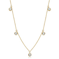 GRA certified multi stone moissanite necklace