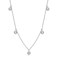 excellent cut multi stone moissanite pendant
