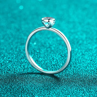 Elegant D VVS1 Emerald Cut Moissanite Ring -Cocktail Ring Moissanite Sterling Silver Unisex Classic