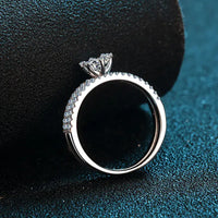 925 sterling silver moissanite ring AF protective film