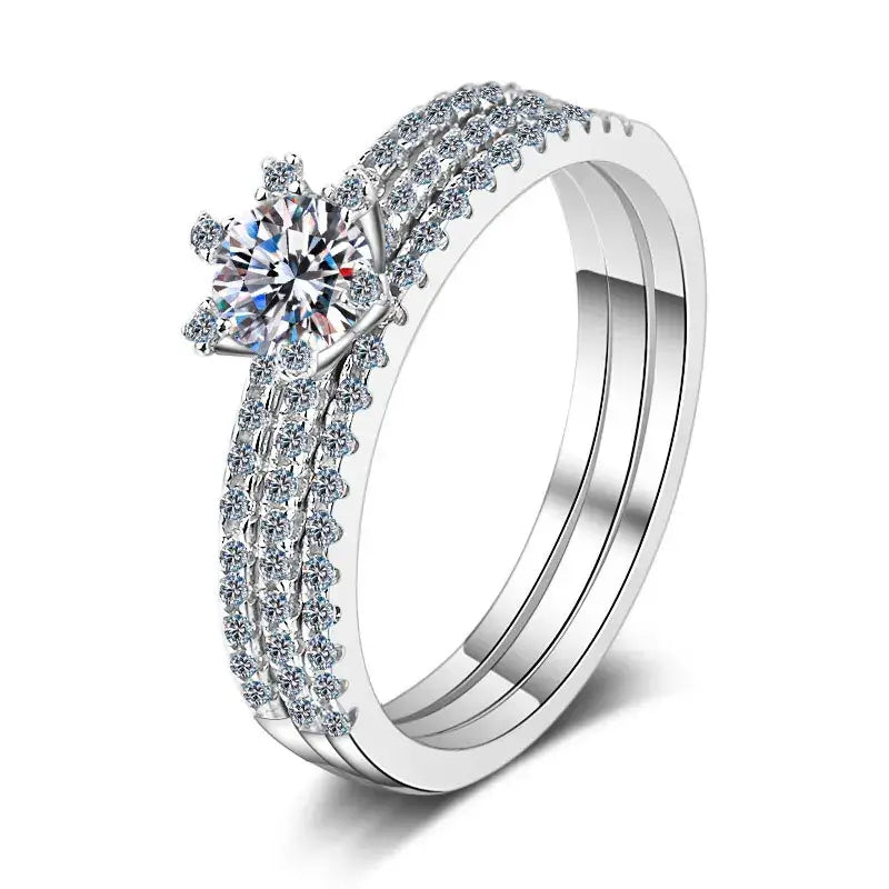NGSTC certified moissanite ring passes diamond tester