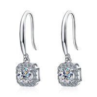 Excellent cut moissanite hoop earrings D color grade VVS1 clarity professional craftsmanship design 1CT Moissanite Earrings 925 Silver 18K Gold D Color VVS1