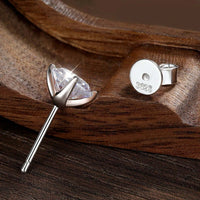 Personalized round cut classic moissanite studs VVS1 clarity D color grade multiple sizes