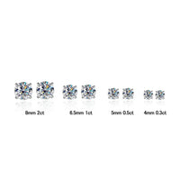 Personalized excellent cut timeless earrings moissanite diamonds party occasion fine jewelry