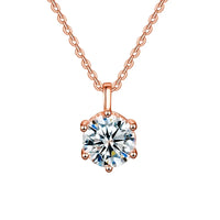 Diamond-Lab 1ct–2ct Ball Moissanite Pendant Necklace – D Color VVS1, Round Cut, 925 Sterling Silver, GRA Certified Fine Jewelry for Women - Diamond-Lab