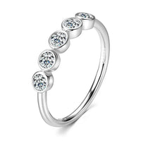 Waterproof fade resistant moissanite wedding band AF protection
