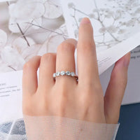 1.5ct Moissanite Ring 925 Silver 18K Gold Wedding Band