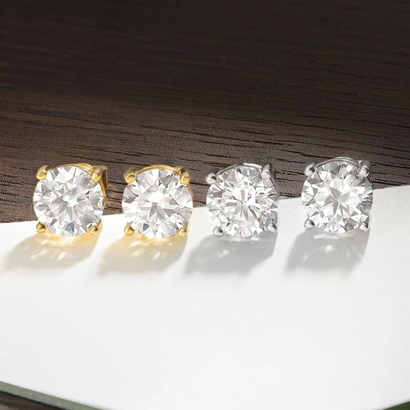 Personalized GRA certified moissanite earrings NGSTC authentication 8 hearts 8 arrows cut