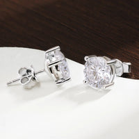 Personalized round cut moissanite studs VVS1 clarity D color grade 8mm size excellence