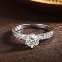 A stunning floral-inspired Moissanite ring with delicate side stones — romantic, radiant, and made to celebrate love. - Diamond-Lab