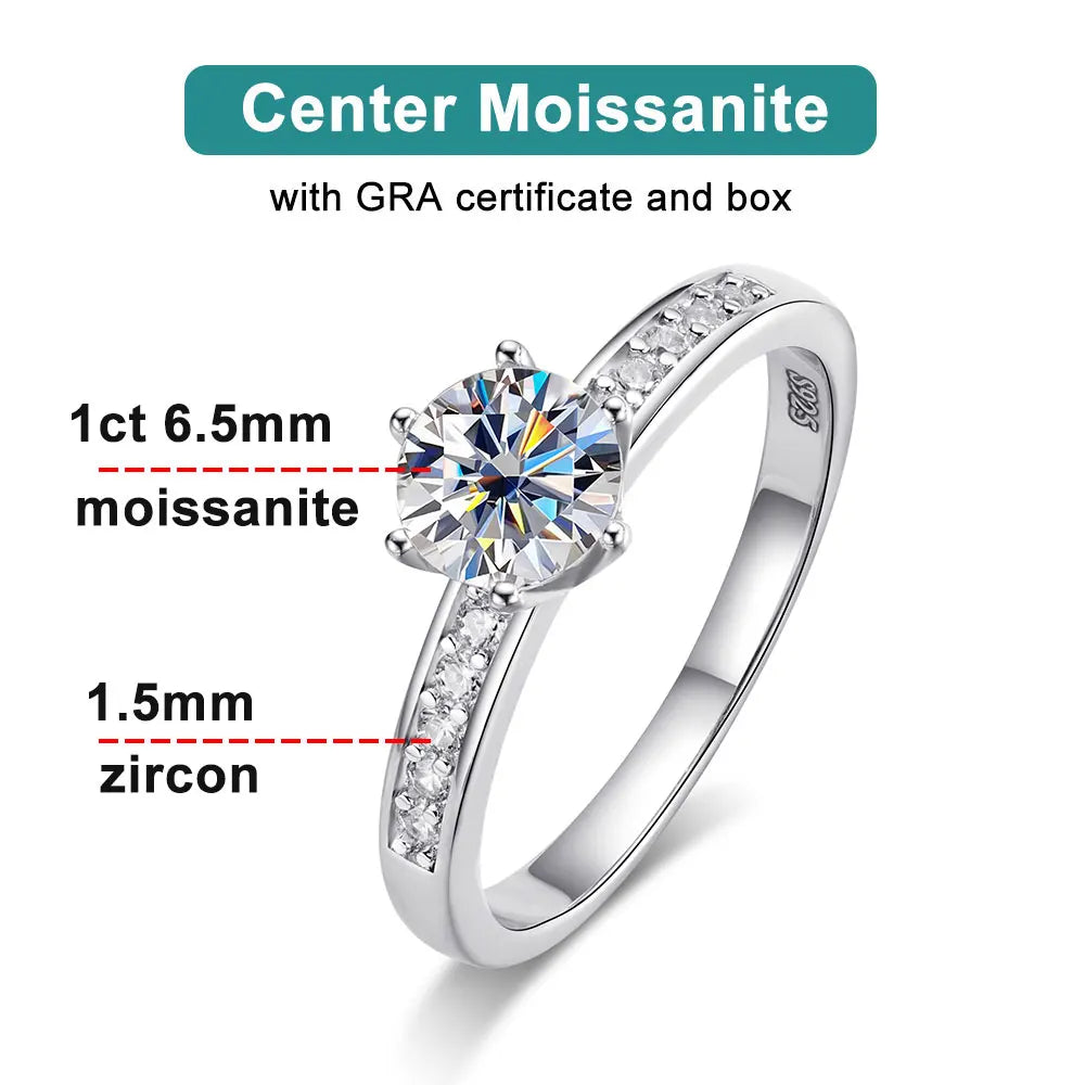 A stunning floral-inspired Moissanite ring with delicate side stones — romantic, radiant, and made to celebrate love. - Diamond-Lab