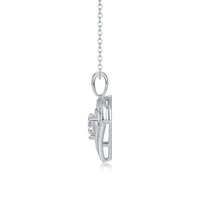 Heart To Heart Moissanite Pendant Necklace – 925 Sterling Silver - Diamond-Lab