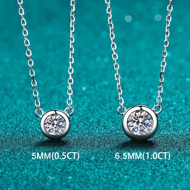 Hip Hop Moissanite Necklace 925 Silver White Gold Unisex - Diamond - Lab