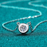 Hip Hop Moissanite Necklace 925 Silver White Gold Unisex - Diamond - Lab