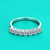 Luxury 0.7ct D VVS1 Moissanite Wedding Ring Sterling Silver Multi Stone - Diamond - Lab