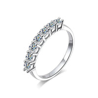 Luxury 0.7ct D VVS1 Moissanite Wedding Ring Sterling Silver Multi Stone - Diamond - Lab