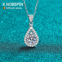 Moissanite Cross Pendant Necklace – D Color VVS1, 1ct/2ct, 925 Sterling Silver, 18K White Gold Plated, CNAS & GRA Certified, Unisex Fine Jewelry - Diamond - Lab