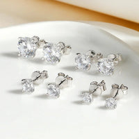 Personalized Classic Timeless D VVS1 Moissanite Stud Earrings 925 Sterling Silver 18K Gold Plated GRA Certified Women - Diamond - Lab