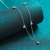 Premium Multi Stone Moissanite Necklace 8 Hearts Arrows 925 - Diamond - Lab