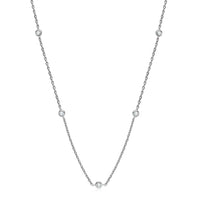 Premium Multi Stone Moissanite Necklace 8 Hearts Arrows 925 - Diamond - Lab