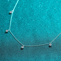 Premium Multi Stone Moissanite Necklace 8 Hearts Arrows 925 - Diamond - Lab