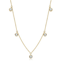 Premium Multi Stone Moissanite Necklace 8 Hearts Arrows 925 - Diamond - Lab