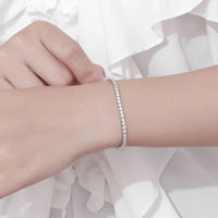 Sterling Silver Moissanite Tennis Bracelet – Women’s Jewelry - Diamond - Lab