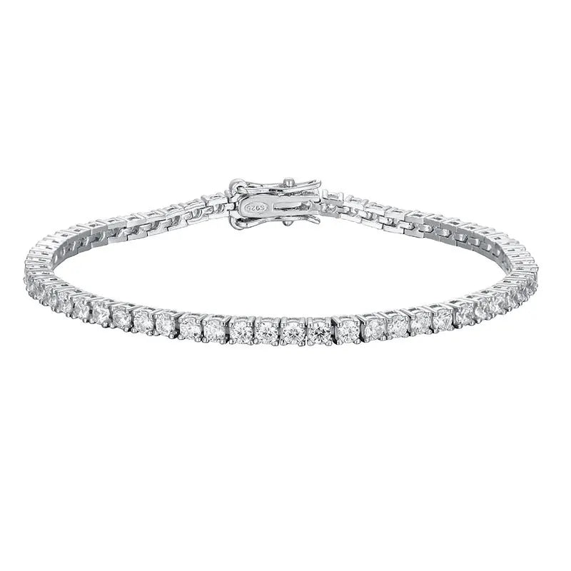 Sterling Silver Moissanite Tennis Bracelet – Women’s Jewelry - Diamond - Lab