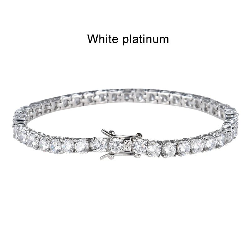Sterling Silver Moissanite Tennis Bracelet – Women’s Jewelry - Diamond - Lab