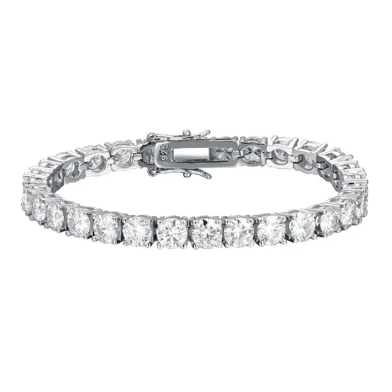 Sterling Silver Moissanite Tennis Bracelet – Women’s Jewelry - Diamond - Lab
