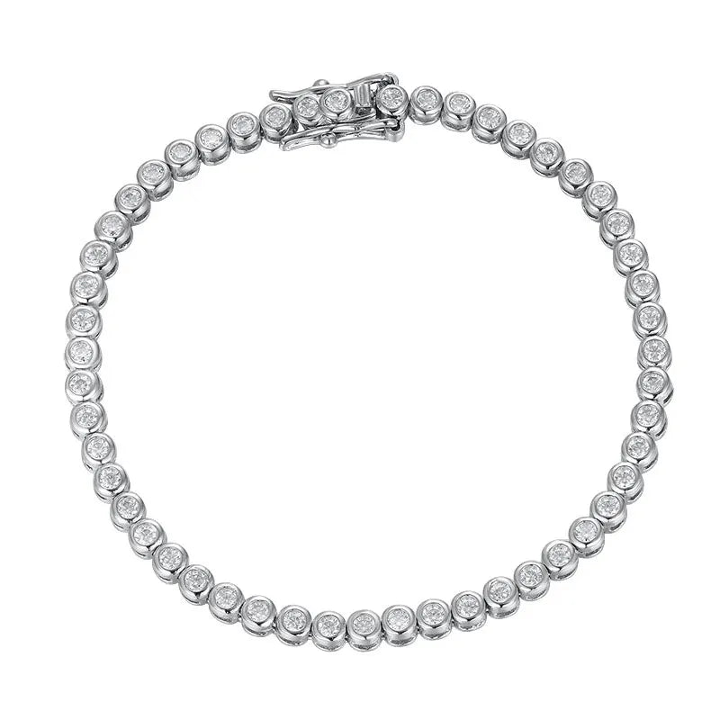 Sterling Silver Moissanite Tennis Bracelet – Women’s Jewelry - Diamond - Lab